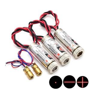 레드 포인트 라인 크로스 레이저 모듈 헤드  유리 렌즈  초점 조절식 다이오드 산업 클래스  650nm  5mW