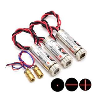 650nm 5mW 레드 포인트/라인/크로스 레이저 모듈 헤드 유리 렌즈  초점 조절 가능 레이저 다이오드 헤드 산