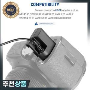 Canon LP-E6/E6N/E6N 카메라용 DC 커플러  AC 어댑터가 된 8V 3A 교체용 더미 배터리 키트