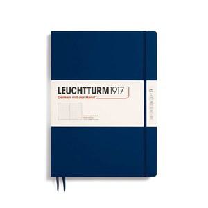 Leuchtturm1917 하드커버 점선 마스터 슬림 노트북, 네이비, A4