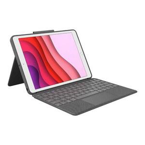 [미국배송] 트랙패드 무선 키보드 스마트 커넥터 기술이 탑재된 7세대 8세대 9세대 IPAD용 로지텍 콤보 터치 키보드 케이스 - 그래파이트
