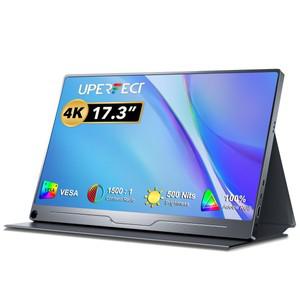 UPERFECT 17.3형 4K 포터블 모니터 500Nits 100% AdobeRGB UHD FreeSync HDR 스크린 IPS 2 스피커 호환 아