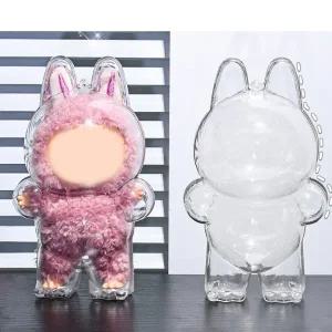 라부부 인형 키링 투명 케이스 가방고리 인형 열쇠고리 보관함