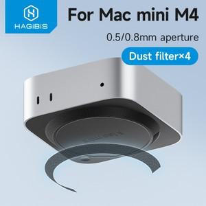 Mac mini M4/M4 Pro 2024 용 Hagibis 먼지 메쉬 필터 방진 커버 네트 4PCS 쿨러 팬 컴퓨터 PVC