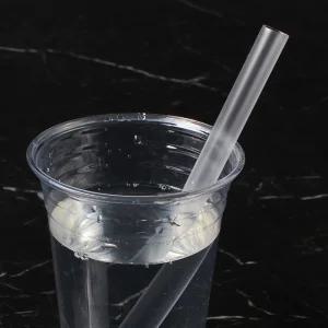 플라스틱빨대 버블티 12X 21 0mm 투명 벌크200개 일회용 cm 포장 굵은 빨때