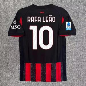 25/26AC New Milan Player Jersey 홈 10 Leo 반팔 축구 티셔츠 Modric Quick Drying Motorcycle