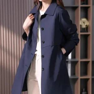 [스윗트리]간절기 봄 가을 심플 트렌치 야상 롱 코트 자켓(j0957)