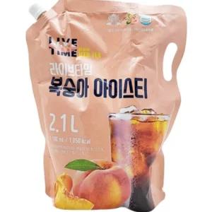 탄산음료 복숭아 청량 라이브타임 아이스티 2.1L
