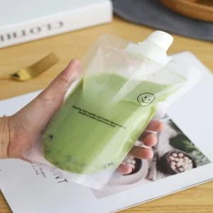 쉐이크 포장백 일회용 300ml 비닐팩 100개 봉지 투명 쥬스팩 주스 간편 음료 휴대용