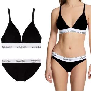 [Calvin Klein Underwear]캘빈클라인 언더웨어 코튼 여성 트라이앵글 브라렛 스포츠 브라탑 QF5650E-UB1