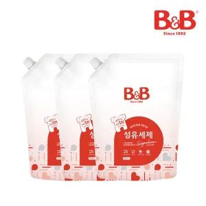 [비앤비][리뉴얼] 비앤비 유아 세탁 섬유세제 시그니처 리필형 1500ml X 3개