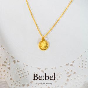 순금목걸이 3.75g 24k 여자 디자인 코인 비벨 한돈 1돈