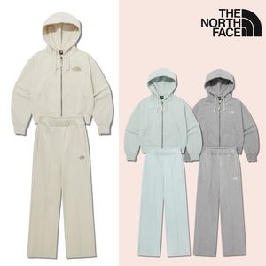 [국내정품] 노스페이스 우먼 파스텔 홑겹 트레이닝 세트 후드 집업 밴딩 와이드 팬츠 SET NJ5JP81 NP6KP81