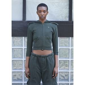 그렉 로스 쉬렁큰 밀리터리 후드집업 SHRUNKEN MILITARY HOODIE ARMY GREEN