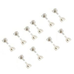 10쌍 12mm 교체 금속 18650 스프링 접촉 플레이트 실버