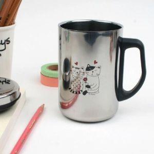 스위트 스텐레스 머그컵 - 커플고양이