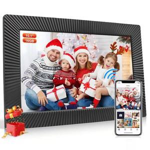 TMC 디지털 액자, 선물용 10.1인치 최고의 WiFi 전자, 16GB 메모리, 1280x800 IPS 터치스크린, 슬라이드쇼, 사진 전송 /휴대폰에서 전송하기, Uhale 앱에서 간편한 설정하기