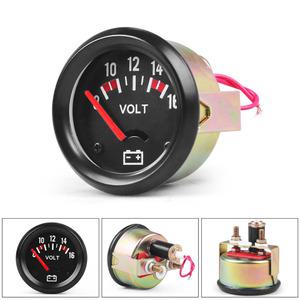 호환 2 인치 52mm 자동차 기계식 전압계 8-16V 볼트 게이지 미터 범용 가솔린 12V BX102440 용 검정색 악기