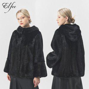 [진도 엘페](의정부점)[진도 Elfee] 풀스킨 휘메일 밍크 후드 자켓(E8W3EJ11)