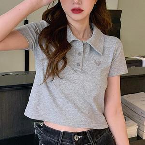 [잇백잇슈] 카라크롭반팔티 러블리 깔끔 단정 캐주얼