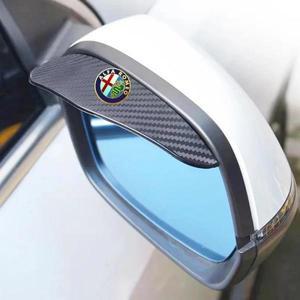 Alfa Romeo 146 147 155 156 159 Stelvio Giulia Mito GT 용 2Pcs 탄소 섬유 자동차 백미러 눈썹 레인 커버
