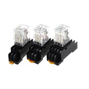 기본 HH52P 53P 54P LED 6/12/24VDC 110/220VAC MY2NJ/3NJ/3NJ 소형 코일 일반 전자기 중간 릴레이 스위치