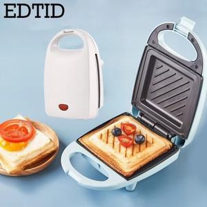 EDTID 전기 샌드위치 메이커 미니 라이트 음식 빵 머핀 아침 오믈렛 베이킹 팬 파니니 그릴 히터 오븐 EU