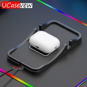 자동차 무선 충전기 패드 미끄럼 방지 실리콘 패드 USB C 타입 고속 충전 매트 스탠드 자동차 액세서리 5W