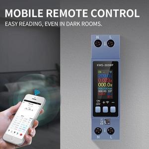KWS-303 와이파이 전원 차단 스위치 AC 계량기, 85 ~ 290V KWH 에너지 모니터, 볼트 앰프