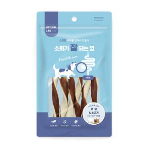 소화가 잘되는 강아지 치석제거 우유와 소고기 껌 100g