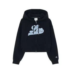 LEE 우먼 유니온 아플리케 후드 집업 블랙 LE2403HZ61BK 150662