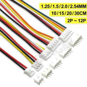 전선연결커넥터 전기선 단자 5세트 JST XH254 XH ZH PH 125mm 15mm 20mm 254mm 와이어 케이블 커넥터 2 3 4