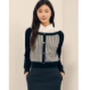 [JJ지고트](대전신세계)셔츠 배색 버튼 풀오버 니트GP9A1PO501