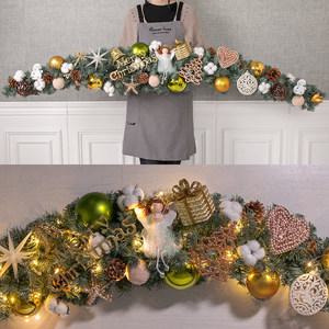 크리스마스 장식 가랜드 센터피스 LED 엔틱클루링 150cm 소품 테이블 벽걸이