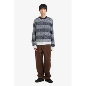 1563805 OBEY 제이슨 크루넥 스웨터 - NAVY MULTI