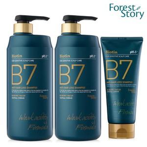 B7 안티헤어로스 약산성 탈모샴푸 1000ml 2개+200ml