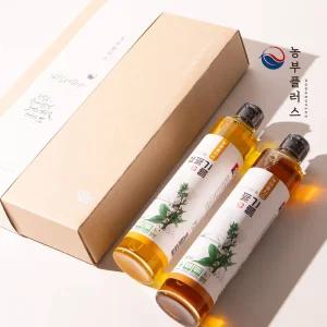 국산 냉압착 생들기름+저온들기름 300ml 2병 선물세트