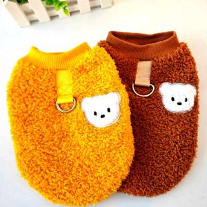 반려견 겨울용 개 조끼 작은 개용 벨벳 두꺼운 강아지 후드 프렌치 불독 치와와 테디 코스튬 옷