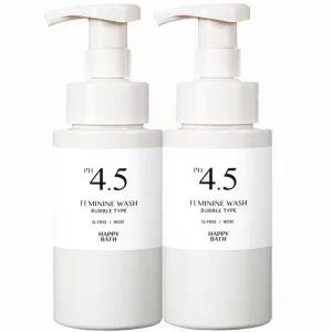해피바스 PH4.5 약산성 로즈버블 여성청결제 250g x2개 아이와함께 저자극 거품타입