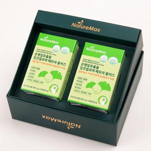 MS 네이처맥스 징코빌로바메모리플러스(500mgx60정x2박스) 인지력 기억력 혈행 직장인 중장년 부모님 500mg