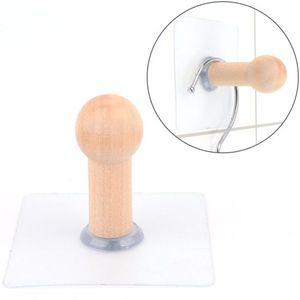 원목후크 1P 탈부착행거 부착고리 흡착후크