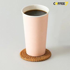 커피세븐 (컬러 종이컵) 480ml (16온스) 컬러컵-베이비핑크 1000개/1박스