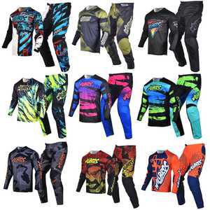 오토바이용품 Mx Jersey and Pants Set Motocross Suit BMX Enduro Dirt Bike 성인 기어 콤보