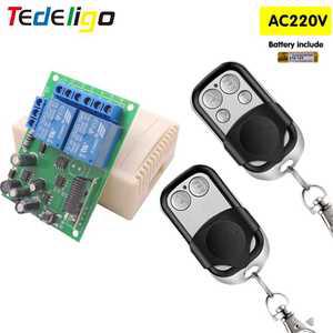 에어컨 리모콘 포함 무선 리모컨 조명 문짝 차고 모터용 AB 송신기 AC110V 220V 2CH 리시버 모듈 433