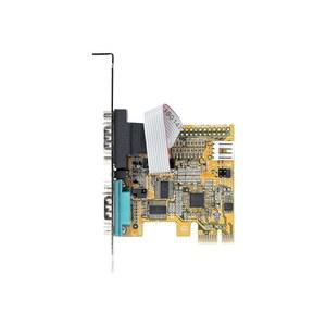 StarTech.com 2포트 PCI 익스프레스 시리얼 인터페이스 카드, 듀얼 포트 PCIe-RS232(DB9) 16C1050 UART, 표준 /로우 프로파일 브래킷, COM 보존, Windows용(21050-PC-SERIAL-CARD)