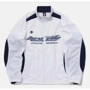 데상트바람막이 UQC SP223UWT41-WHT 스포티 우븐 홑겹 웜업 자켓 / WHT