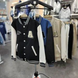 유니 모직 야구 점퍼