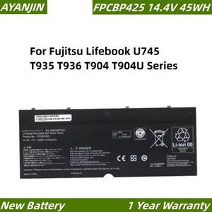 Fujitsu Lifebook U745 T935 T936 T904 T904U 시리즈 14.4V 45WH새 3150mAh FPCBP425 FMVNBP232 노트북 배