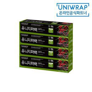유니랩 유니지퍼백 25x30cm대형 15매 X 4개