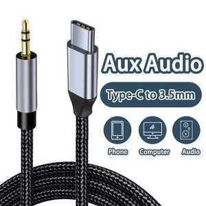 이어폰 헤드폰 연장선 케이블 타입 C-3.5mm 수 Aux 헤드셋 스피커 잭 자동차 레드미
